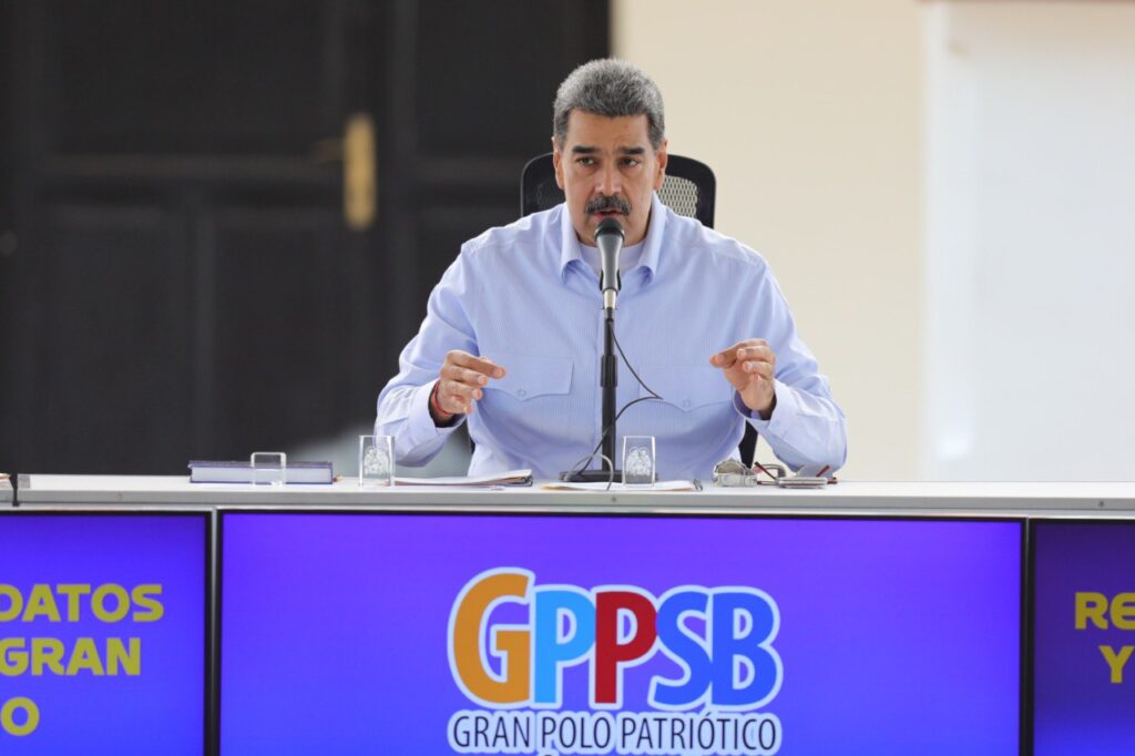Venezuelan President Nicolas Maduro during the installation of the campaign staff amid the May 25 elections. Caracas, April 14, 2025. Photo: Venezuela Presidential Press.