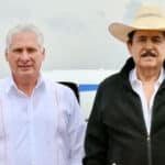 Cuban President Díaz-Canel and Manuel Zelaya. Photo: Presidencia Cuba.