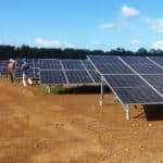 The photovoltaic solar park under construction in Cuba, supported by China. Photo: Radio Rebelde/Archive.