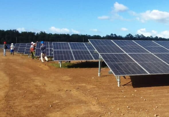 The photovoltaic solar park under construction in Cuba, supported by China. Photo: Radio Rebelde/Archive.