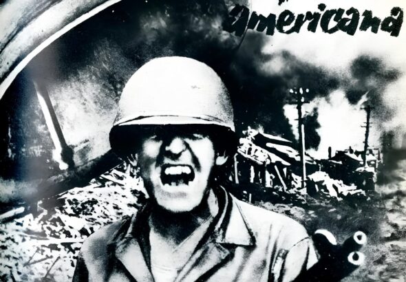 Soviet poster on the US war in Korea, explaining the role of US imperialism in the world. File photo.