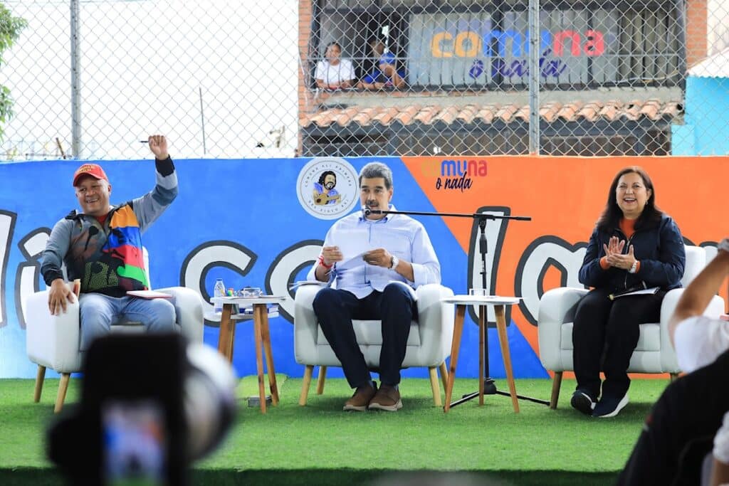 Venezuelan President Nicolás Maduro at an event in the Alí Primera Siglo XXI Commune, Caracas, April 4, 2025. Photo: Presidential Press.