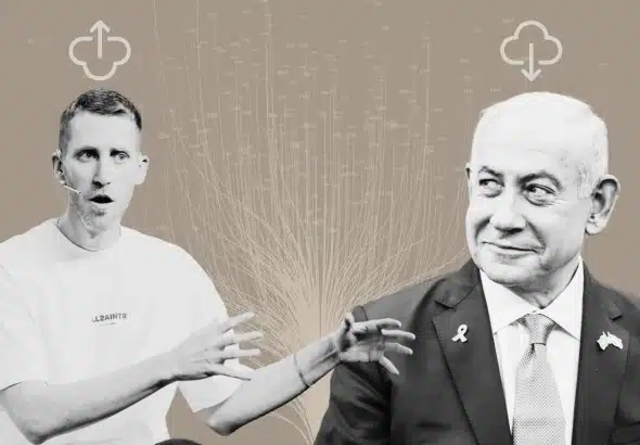 Assaf Rappaport (Left) and Benjamin Netanyahu (Right). Photo: MintPress News.