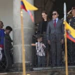 Ecuadorian President Daniel Noboa during the Changing of the Presidential Guard ceremony at Carondelet Palace in Quito, April 15, 2025. Photo: Dolores Ochoa/AP.