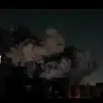 In this image taken from video, smoke rises after an airstrike in Sanaa, Yemen, Friday March 28, 2025. Photo: AP.