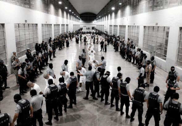 Images of El Salvador's notorious CECOT prison. Photo: Archive.