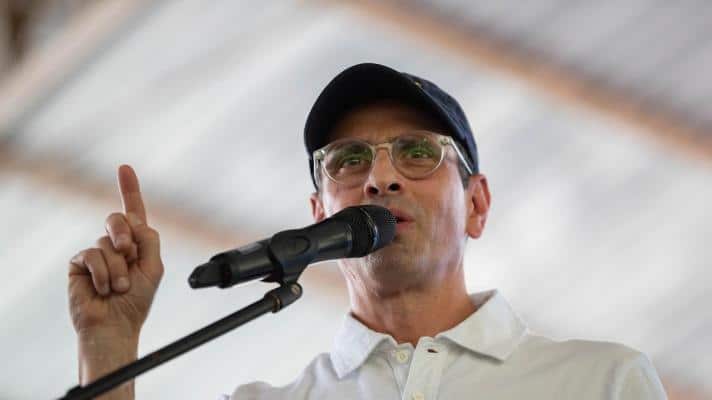 Henrique Capriles at a political-electoral rally ahead of the May 25 elections. File photo.