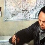 Mao Zedong at work in his cave office in Date Garden. File photo.