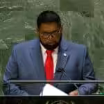 Irfaan Ali, President of Guyana, addressing the UN General Assembly in 2021. Photo: UN.