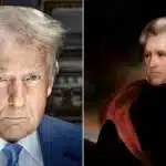 Donald Trump next to Andrew Jackson. Photo: teleSUR.