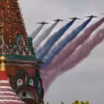 SU-25 attack aircraft at the military parade on Red Square in Moscow dedicated to the 80th anniversary of the Victory in the Great Patriotic War. Photo: Sputnik.