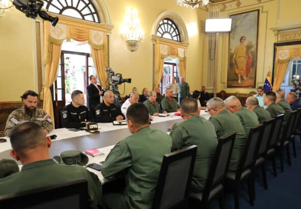 Venezuelan President Nicolas Maduro leads a meeting with state security agencies at Miraflores Palace on May 19, 2025. Photo: Presidential Press.