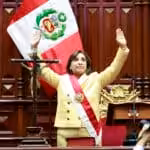 Dina Boluarte being sworn in as president in 2022. Photo: Presidency of the Republic of Peru.