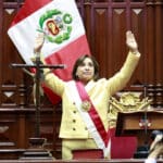 Dina Boluarte being sworn in as president in 2022. Photo: Presidency of the Republic of Peru.