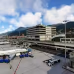 Simulated view of the Simón Bolívar International Airport in Maiquetía, La Guaira state. Photo: MSFS/File photo.