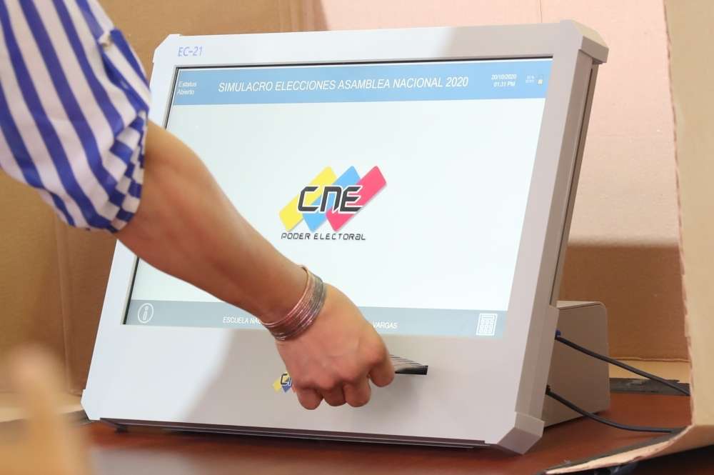 A past electoral drill oorganized by the National Electoral Council of Venezuela. File photo.