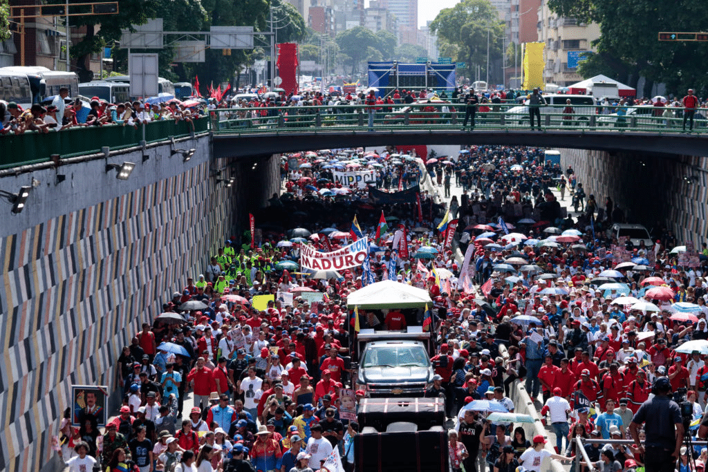A part of the International Workers' Day march in Caracas, Venezuela, May 1, 2025. Photo: VTV.
