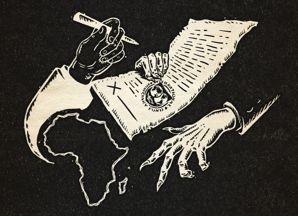 The art in this newsletter was produced by Tricontinental’s art department for its May dossier, “Africa’s Faustian Bargain with the International Monetary Fund.” Photo: Tricontinental: Institute for Social Research.