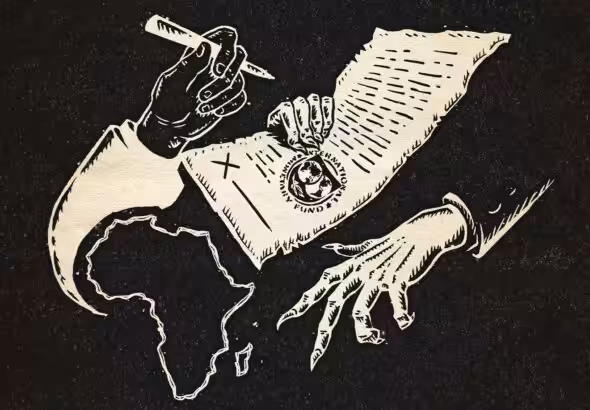 The art in this newsletter was produced by Tricontinental’s art department for its May dossier, “Africa’s Faustian Bargain with the International Monetary Fund.” Photo: Tricontinental: Institute for Social Research.