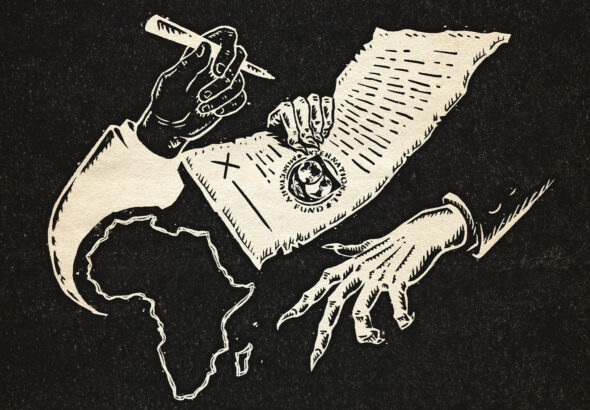 The art in this newsletter was produced by Tricontinental’s art department for its May dossier, “Africa’s Faustian Bargain with the International Monetary Fund.” Photo: Tricontinental: Institute for Social Research.