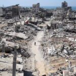 Aerial view of Gaza City shows extreme devastation caused by Israeli bombardments. Photo: AFP.