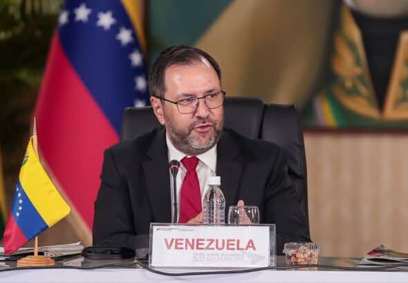 Venezuelan Minister of Foreign Affairs Yván Gil. Photo: Venezuelan Ministry of Foreign Affairs/File photo.