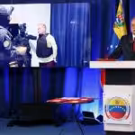 Venezuelan Interior Minister Diosdado Cabello shows a video of the detained far-right politician Juan Pablo Guanipa escorted by security officials, May 23, 2025. Photo: Alba Ciudad.
