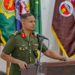 Chief of the Guyana Defense Force, Brigadier Omar Khan, at a press conference in Georgetown, Guyana, May 16, 2025. Photo: GDF.