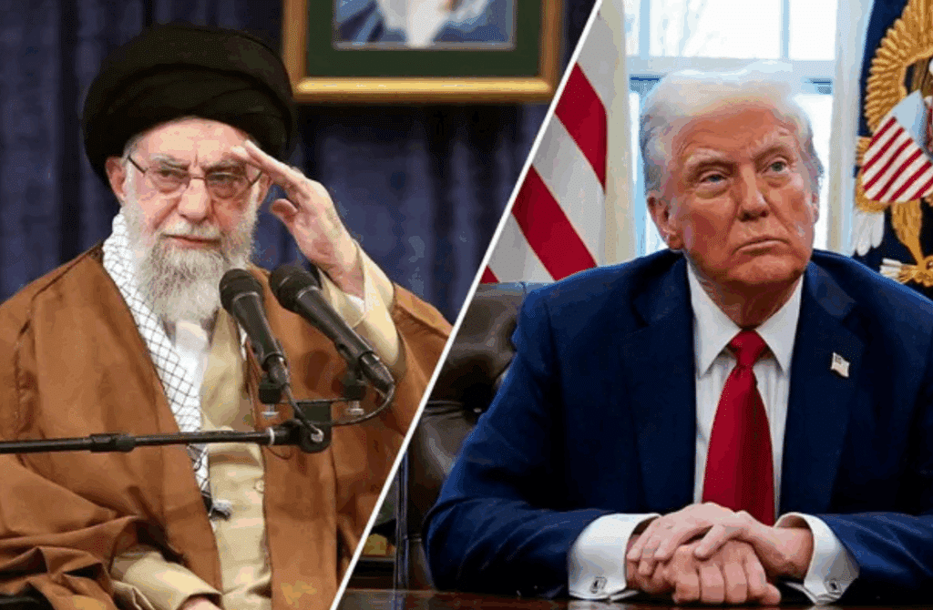 The leader of the Islamic Revolution of Iran, Ayatollah Khamenei (left) and the president of the United States, Donald Trump (right). Photo: WFIW Radio.