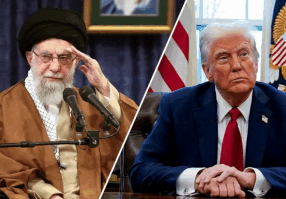 The leader of the Islamic Revolution of Iran, Ayatollah Khamenei (left) and the president of the United States, Donald Trump (right). Photo: WFIW Radio.