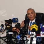 Zulia governor and far-right opposition politician Manuel Rosales issues statements to the press. Photo: José Nava/La Verdad.