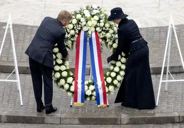 The Dutch king and queen attending Holocaust Remembrance Day. This solemn occasion has recently become controversial, as many in Dutch society have expressed views that certain groups, including Moroccan-Dutch citizens and Muslims, should not participate in these commemorations.