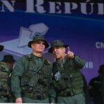 Venezuelan Defense Minister Vladimir Padrino López (second from left) at the launch of the security deployment for the May 25 elections. Photo: Fausto Torrealba/AVN.