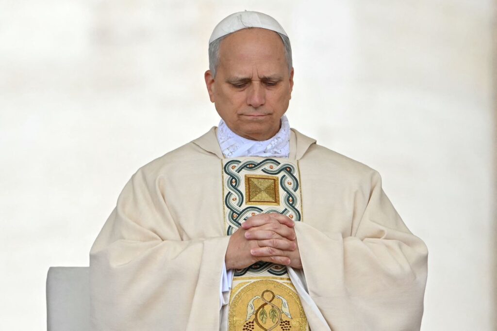 Pope Leo XIV leads his inaugural Holy Mass in St. Peter’s Square, Vatican City, May 18, 2025. Photo: Catholic Bishops’ Conference of England and Wales.
