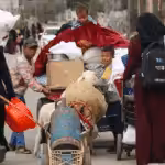 Forcibly displaced Palestinians. Photo: UNICEF/Eyad El Baba.