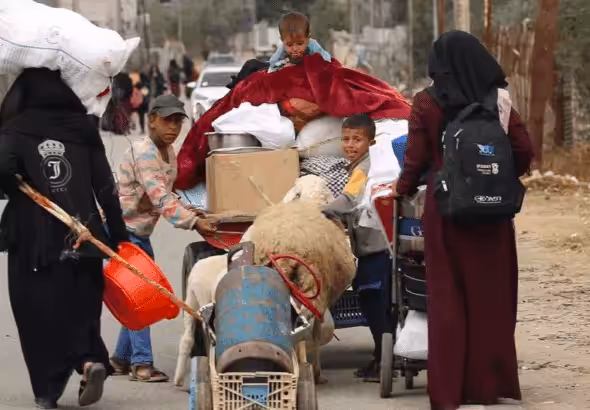 Forcibly displaced Palestinians. Photo: UNICEF/Eyad El Baba.