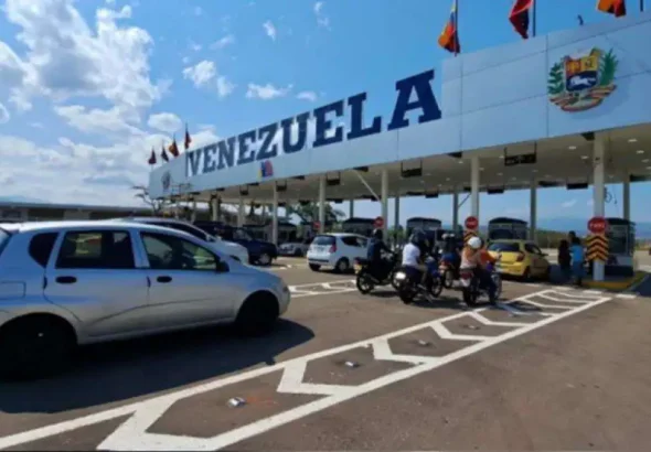 Venezuelan border checkpoint on the Tienditas Bridge connecting the state of Táchira with the Colombian department of Norte de Santander. File photo.