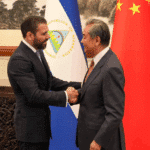 The head of the Nicaraguan delegation Presidential Advisor Laureano Ortega Murillo (Left) and the Minister of Foreign Affairs of the People's Republic of China, Wang Yi (Right) on May 12, 2025 in Beijing, China. Photo: File Image/Kawsachun News.