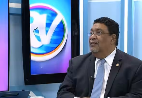 Foreign minister of Nicaragua, Valdrack Jaentschke, speaking on the Canal 4 program Revista En Vivo on April 11, 2025. Photo: Canal 4 Nicaragua.