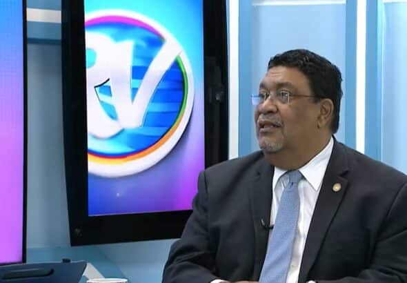 Foreign minister of Nicaragua, Valdrack Jaentschke, speaking on the Canal 4 program Revista En Vivo on April 11, 2025. Photo: Canal 4 Nicaragua.