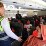 Venezuelan migrants inside a Return to the Homeland flight on their return journey to Venezuela from Mexico, May 29, 2025. Photo: Radio Miraflores.