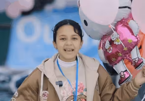 Yaqeen Hammad was Gaza’s youngest media activist and the youngest volunteer in a charity team. Photo: video grab.