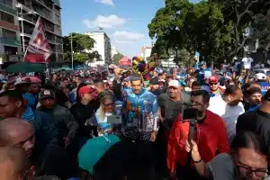 Venezuelan President Nicolás Maduro marching with First Lady Cilia Flores alongside the people, at Libertador Avenue in Caracas, on Thursday, May 22, 2025, during the massive closing rally of the Chavista campaign for the coming parliamentary and governors elections. Photo: Presidential Press.