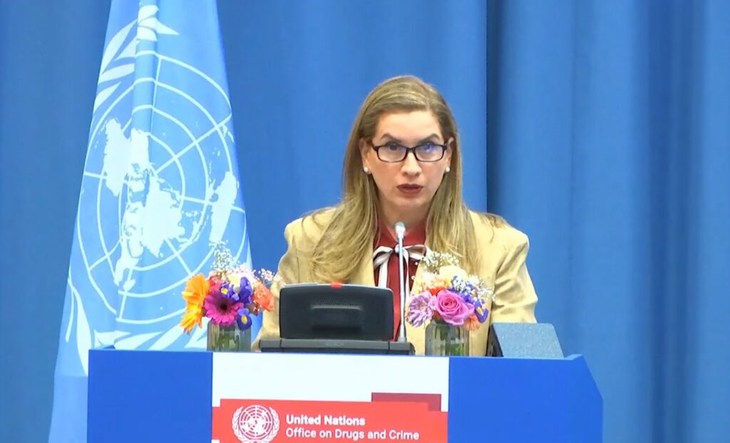 Venezuela's Permanent Representative to the UN, Claudia Salerno, speaking at the 34th session of CCPCJ on May 19, 2025. Photo: UN Web TV.