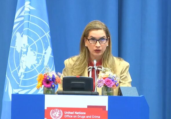 Venezuela's Permanent Representative to the UN, Claudia Salerno, speaking at the 34th session of CCPCJ on May 19, 2025. Photo: UN Web TV.