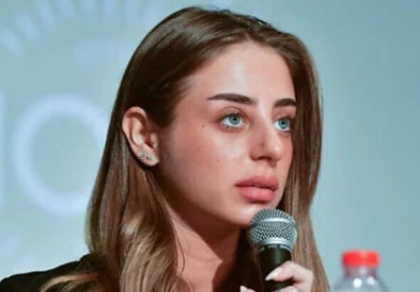 Former Israeli captive Mia Schem, who has alleged being raped by a famous Israeli trainer after release by the Palestinian resistance movement Hamas. Photo: PressTV/File photo.