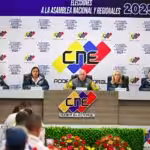 Venezuelan National Electoral Council board reporting the results of the May 25 parliamentary and regional elections. Photo: Venezuelan National Assembly.