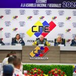 Venezuelan National Electoral Council board reporting the results of the May 25 parliamentary and regional elections. Photo: Venezuelan National Assembly.