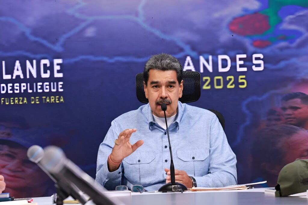 Venezuelan President Maduro briefing about the emergency respond on heavy rains in the Andean region of Venezuela, in Caracas, June 26, 2025. Photo: Presidential Press.