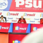 PSUV Secretary General Diosdado Cabello addressing journalists' questions during a weekly party press conference on June 9, 2025. Photo: PSUV.